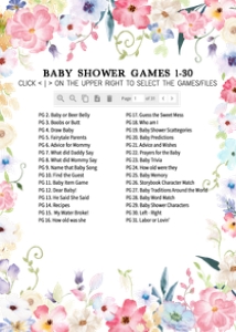 236 Baby in Bloom Baby Shower Games Bundle 2: 236 Baby in Bloom Baby Shower Games