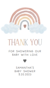 252 Boho Rainbow Baby Shower Favor Tag: 252 Boho Rainbow Baby Shower Favor Tag