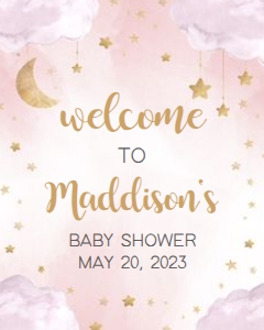 256 Pink Twinkle Twinkle Little Star Baby Shower Welcome Sign 16x20: 256 Pink Twinkle Twinkle Little Star Baby Shower Welcome Sign