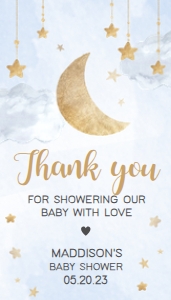 258 Blue Twinkle Twinkle Little Star Baby Shower Favor Tag: 258 Blue Twinkle Twinkle Little Star Baby Shower Favor Tag