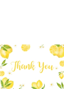 264 Lemon Baby Shower Thank You Card: 264 Lemon Baby Shower Invitation Set