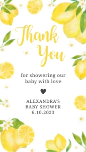 264 Lemon Baby Shower Favor Tag: 264 Lemon Baby Shower Favor Tag