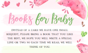 266 Pink Watermelon Baby Shower Books for Baby: 266 Pink Watermelon Baby Shower Invitation Set