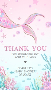 268 Mermaid Baby Shower Favor Tag: 268 Mermaid Baby Shower Favor Tag