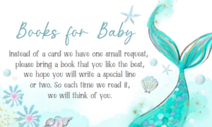 270 Aqua Blue Mermaid Baby Shower Books for Baby: 270 Aqua Blue Mermaid Baby Shower Invitation Set