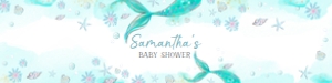 270 Aqua Blue Mermaid Baby Shower Bottle Label: 270 Aqua Blue Mermaid Baby Shower Bottle Label