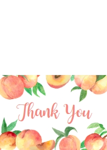 275 Peaches Baby Shower Thank You Card: 275 Peaches Baby Shower Invitation Set