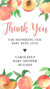 275 Peaches Baby Shower Favor Tag: 275 Peaches Baby Shower Favor Tag