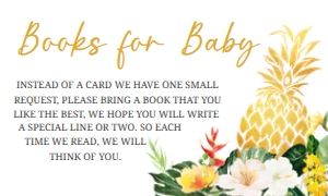 277 Aloha Pineapple Baby Shower Books for Baby: 277 Aloha Pineapple Baby Shower Invitation Set