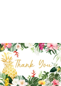 277 Aloha Pineapple Baby Shower Thank You Card: 277 Aloha Pineapple Baby Shower Invitation Set