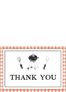 278 Barbeque Baby Shower Thank You Card: 278 Barbeque Baby Shower Invitation Set