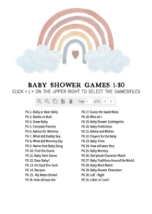 252 Boho Rainbow Baby Shower Games Bundle 2: 252 Boho Rainbow Baby Shower Games