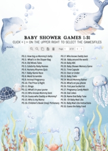 260 Under the Sea Baby Shower Games Bundle 1: 260 Under the Sea Baby Shower Games