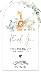 282 Safari Baby Shower Favor Tag with Line: 282 Safari Baby Shower Mega Bundle