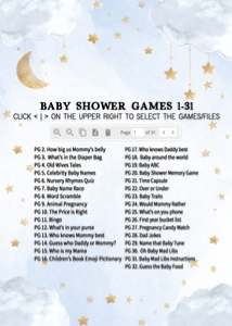 258 Blue Twinkle Twinkle Little Star Baby Shower Games design preview