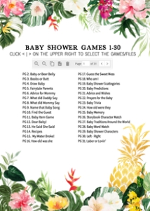 277 Aloha Pineapple Baby Shower Games Bundle 2: 277 Aloha Pineapple Baby Shower Games