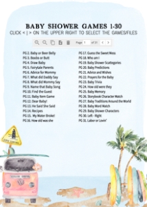 272 Pink Baby on Board Baby Shower Games Bundle 1: 272 Pink Baby on Board Baby Shower Games