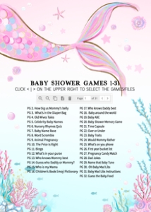 268 Mermaid Baby Shower Games Bundle 1: 268 Mermaid Baby Shower Games