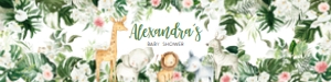 291 Floral Safari Baby Shower Bottle Label: 291 Floral Safari Baby Shower Bottle Label