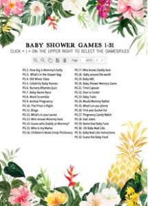 277 Aloha Pineapple Baby Shower Games design preview