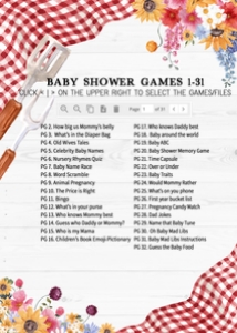 276 Barbeque Baby Shower Games Bundle 1: 276 Barbeque Baby Shower Games Bundle