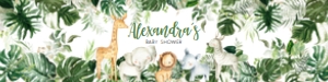 297 Tropical Safari Baby Shower Bottle Label: 297 Tropical Safari Baby Shower Bottle Label