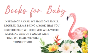 305 Flamingo Baby Shower Books for Baby: 305 Flamingo Baby Shower Invitation Set