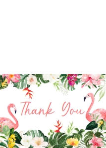 305 Flamingo Baby Shower Thank You Card: 305 Flamingo Baby Shower Invitation Set