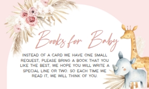 309 Pink Boho Safari Baby Shower Books for Baby: 309 Pink Boho Safari Baby Shower Invitation Set