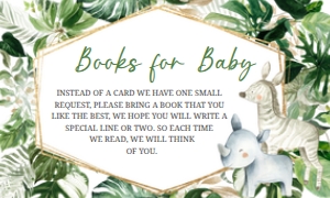 311 Tropical Safari Animals Baby Shower Books for Baby: 311 Tropical Safari Animals Baby Shower Invitation Set