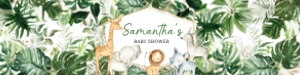 311 Tropical Safari Animals Baby Shower Bottle Label: 311 Tropical Safari Animals Baby Shower Bottle Label