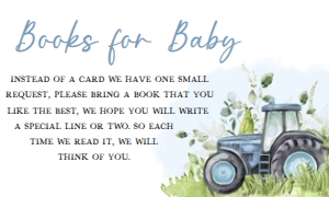 323 Tractor Baby Shower Books for Baby: 323 Tractor Baby Shower Invitation Set