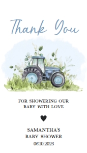 323 Tractor Baby Shower Favor Tag: 323 Tractor Baby Shower Favor Tag