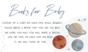 325 Space Baby Shower Books for Baby: 325 Space Baby Shower Invitation Set