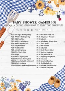 304 Navy Blue Barbeque Baby Shower Games design preview