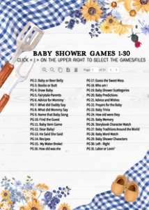 304 Navy Blue Barbeque Baby Shower Games Bundle 2: 304 Navy Blue Barbeque Baby Shower Games