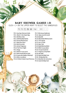 311 Tropical Safari Animals Baby Shower Games Bundle 1: 311 Tropical Safari Animals Baby Shower Games Bundle