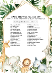 311 Tropical Safari Animals Baby Shower Games Bundle 2: 311 Tropical Safari Animals Baby Shower Games Bundle