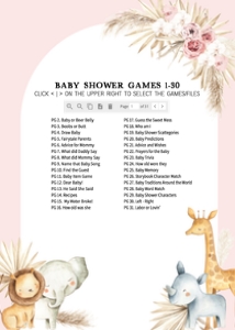 309 Pink Boho Safari Baby Shower Games Bundle 2: 309 Pink Boho Safari Baby Shower Games Bundle