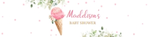 333 Pink Ice Cream Baby Shower Bottle Label: 333 Pink Ice Cream Baby Shower Bottle Label