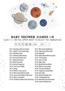 325 Space Baby Shower Games Bundle 1: 325 Space Baby Shower Games