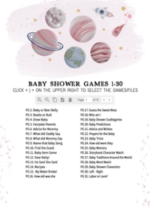 329 Girl Space Baby Shower Games Bundle 2: 329 Girl Space Baby Shower Games