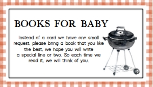 278 Barbeque Baby Shower Books for Baby 3.5X2: 278 Barbeque Baby Shower Invitation Set