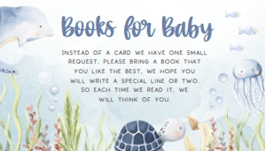 260 Under the Sea Baby Shower Books for Baby 3.5x2: 260 Under the Sea Baby Shower Invitation Set