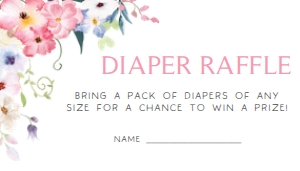 236 Baby in Bloom Baby Shower Diaper Raffle 3.5x2: 236 Baby in Bloom Baby Shower Invitation Set