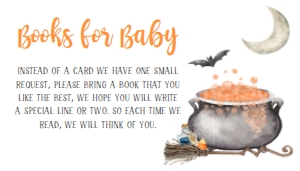 359 Halloween Baby is Brewing Baby Shower Books for Baby 3.5x2: 359 Halloween Baby is Brewing Baby Shower Invitation Set