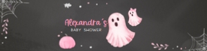 361 Pink A Little Boo Ghost Baby Shower Bottle Label: 361 Pink A Little Boo Ghost Baby Shower Bottle Label