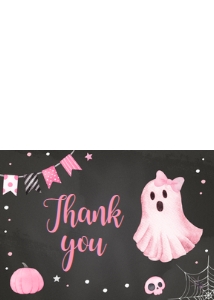 362 Ghoul Ghost Baby Shower Thank You Card: 362 Ghoul Ghost Baby Shower Invitation Set