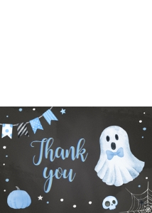 363 Booy Ghost Baby Shower Thank You Card: 363 Booy Ghost Baby Shower Invitation Set