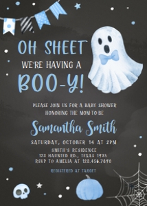 363 Booy Ghost Baby Shower Invitation: 363 Booy Ghost Baby Shower Invitation Set